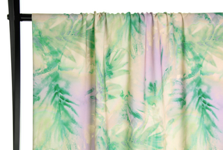 Viscose tropicale tie dye lilas et vert - Atelier Jupe